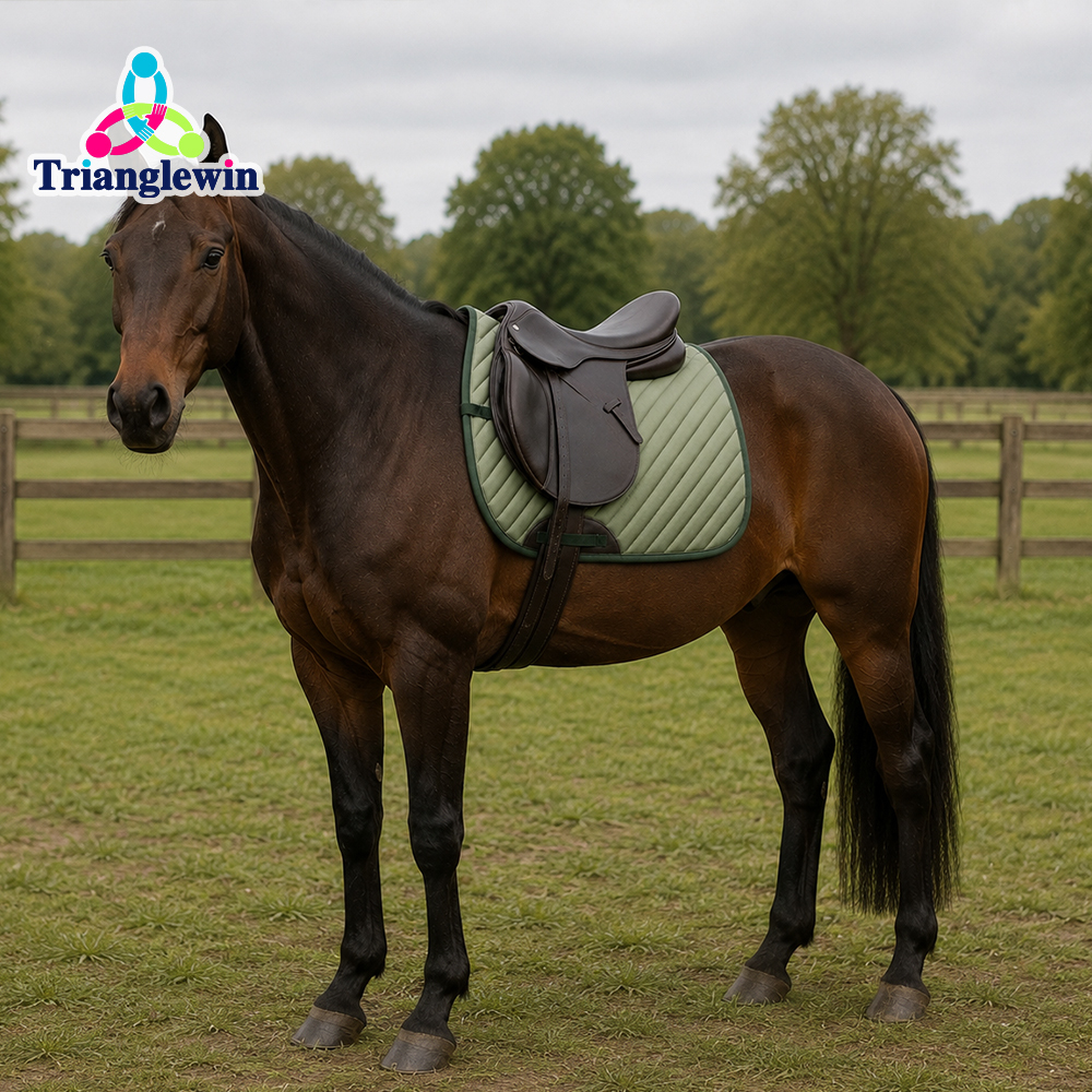 Custom embroidered saddle pad  OEM equestrian supplies with logo Horse Supplies worldwide shipping