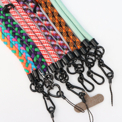 Custom Smartphone Phone Cross Body Necklace Patch Nylon Round Strap Lanyard Tab Lasso Tether Cell Mobile Phone Lanyard