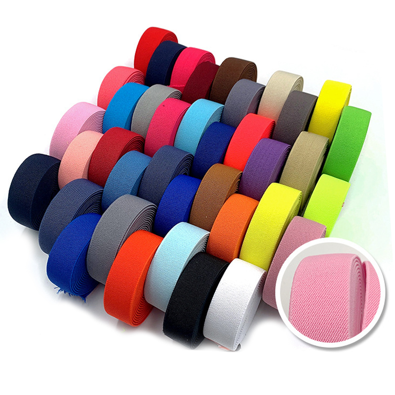 Manufacturer High Quality Spandex Woven Elastic Band Wholesale Strap Band Custom Width Polyester Elastic Band for Garment