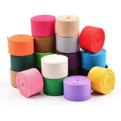 Manufacturers Solid Color Thickened Polyester Cotton Woven Belt Cotton plain woven belt shoulder belt for bag