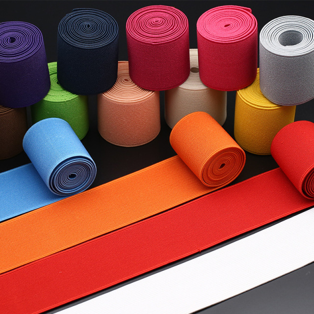 Designer Elastic Belts Personalized Elastic Bands Multicolor Plain Durable Webbing Elastic Band For Pants Shoes