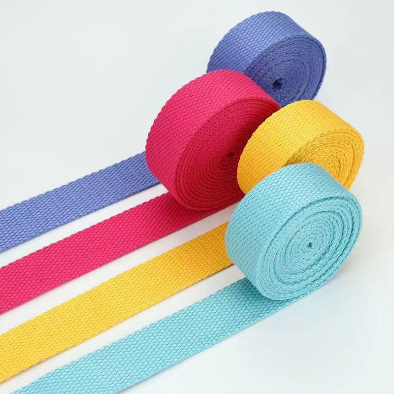 Wholesale Thick Webbing Polyester Cotton Canvas Webbing 2mm Thick Ribbon Backpack Strap Belt Tape For Garment Woven Band