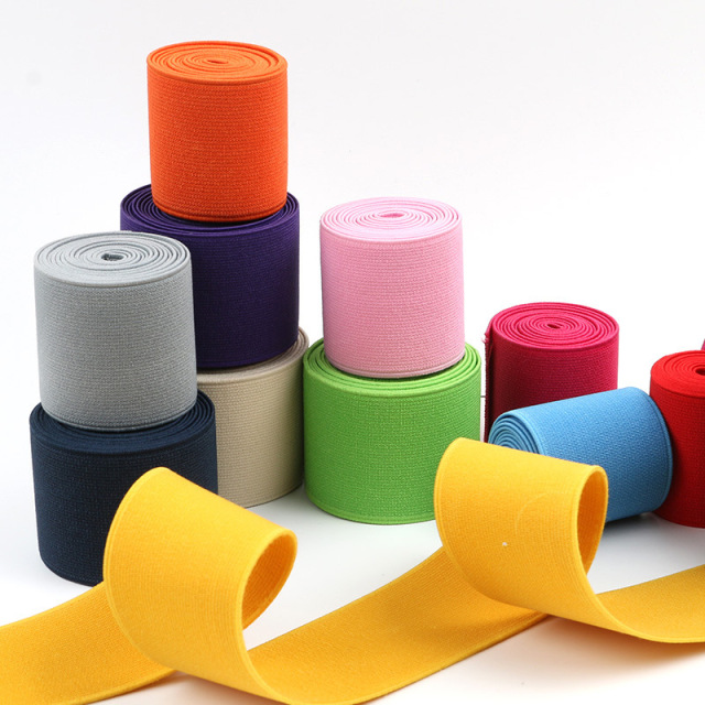 Designer Elastic Belts Personalized Elastic Bands Multicolor Plain Durable Webbing Elastic Band For Pants Shoes
