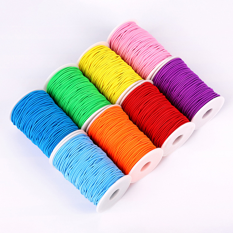 Factory wholesale custom elastic cord rope round rubber latex bungee cord string for garment outdoor sports
