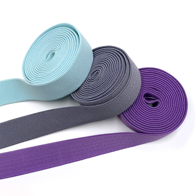 Suitcase fixing belt double-sided twill elastic belt cloth waistband elastic belt ready multi-color polyester webbing wholesale