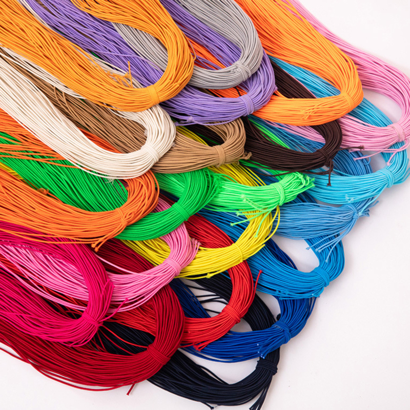 High quality adjustable sewing on soft thick elastic cord with multiple alternative colors and sizes for jewelry