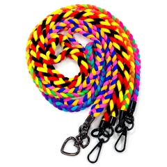 Color Long Nylon Mobile Phone Cord Strap Woven Braided Cell Phone Lanyard Camera Strap Thick Phone Crossbody Necklace
