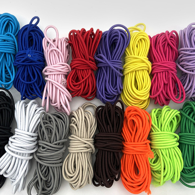 factory wholesale custom elastic cord rope round rubber latex bungee cord string for garment outdoor sports