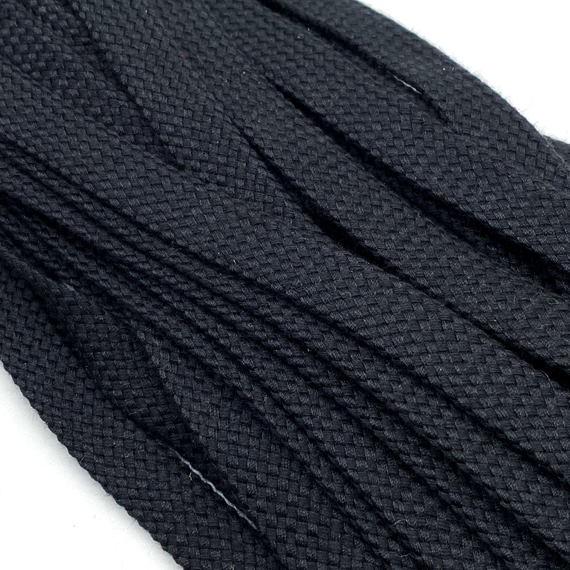 Custom logo woven cotton Flat Drawstring Dipping Plastic Tip silicone Drawcord for Garment fashion Hoodie bag garments cord