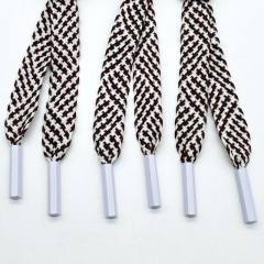 High quality custom fabric cotton rope twisted flat shape cotton drawstring clothing hat rope white diamond pointed rope