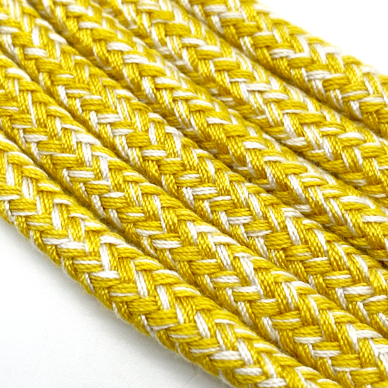 wholesale two-color drawstring braided cotton rope clothing accessories Custom logo Metal autumn and winter hoodie rope for pant