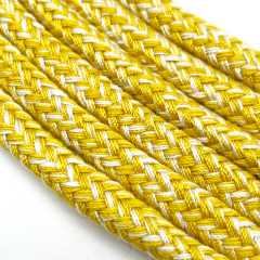 wholesale two-color drawstring braided cotton rope clothing accessories Custom logo Metal autumn and winter hoodie rope for pant