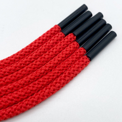 High quality pants rope fashion hoodie custom round drawstring custom hoodie string aglet plastic tips polyester cotton drawcord