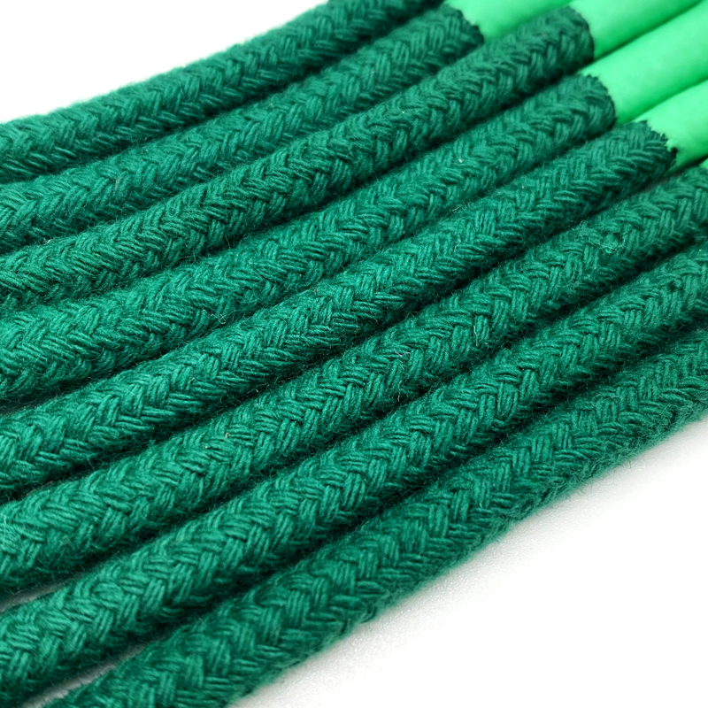 Custom Recyclable Cotton Drawstring Fashion Hoodie Summer Pants Silicone Dipped Drawcord Twisted Finish Coated Shoes Bags Use