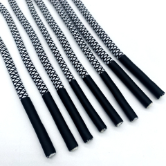 Custom waistband dip rubber cord head hoodie drawstring cord mesh round drawcord spot wholesale shoelace clothing accessories
