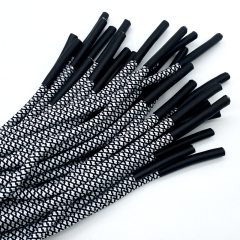 Custom waistband dip rubber cord head hoodie drawstring cord mesh round drawcord spot wholesale shoelace clothing accessories