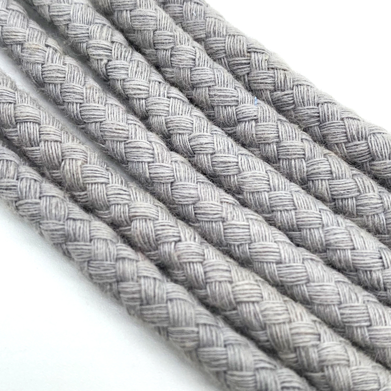 Custom macrame cotton cord Round cord autumn and winter hoodie string custom drawstring with metal tip drawcord for pants