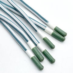 Custom Coated 5mm round Hoodie Drawstring String Polyester & Cotton Rope Laces for Garments Bags & Accessories with Custom Logo