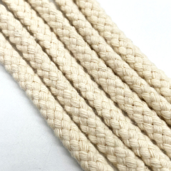 Customize High quality draw cord string 100% cotton drawcord for hoodie rope Metal tips shoelaces rope