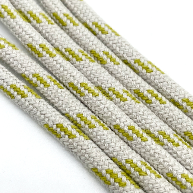 Custom two-color drawstring braided cotton rope clothing accessories Custom logo Metal hoodie rope for pants high quality