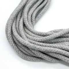 High quality cotton two-tone cord Round cord hoodie string custom drawstring with silicone tips drawcord