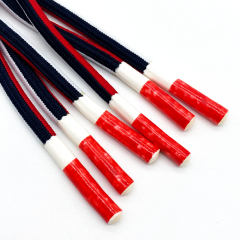 With Tips Custom Dipped Coated Dipping Top Ends Drawstring Cords Braided Silicone Drawcord cord for sweatpants