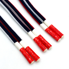 With Tips Custom Dipped Coated Dipping Top Ends Drawstring Cords Braided Silicone Drawcord cord for sweatpants