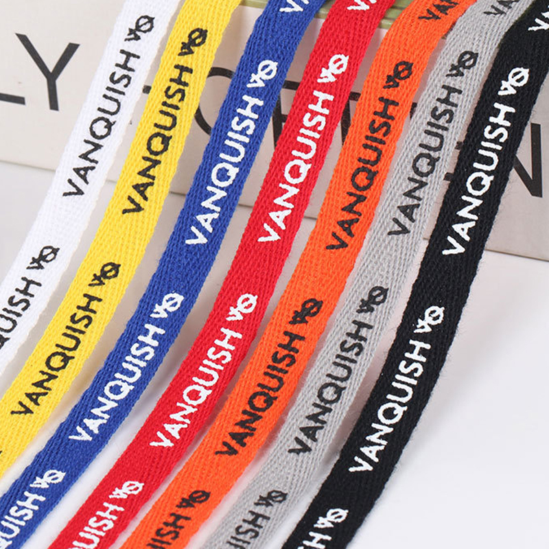 Custom Print Elastic Ribbon Single Face Collar Garment Polyester Bag Edging Strap Webbing For Clothing With Logo