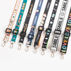 Low Moq Custom Printed Blank Sublimation Neck Strap Id Badge Card Holder Lanyards With Logo Custom Polyester Lanyard