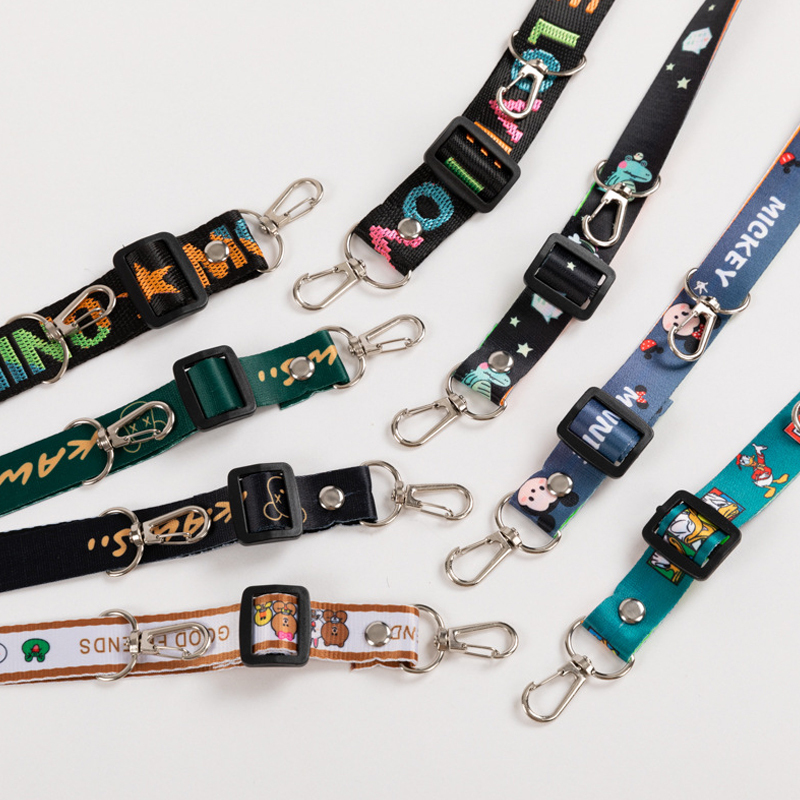 Low Moq Custom Printed Blank Sublimation Neck Strap Id Badge Card Holder Lanyards With Logo Custom Polyester Lanyard