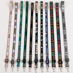 Low Moq Custom Printed Blank Sublimation Neck Strap Id Badge Card Holder Lanyards With Logo Custom Polyester Lanyard