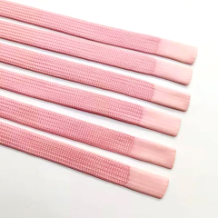 Custom drawcords aglet flat hoodie drawstring cord cotton string with silicone tip end shoelace polyester flat shoelace