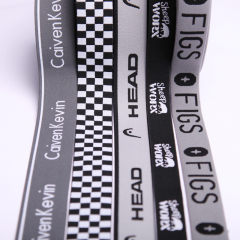 Custom Printed Textile Non-slip Webbing Multicolor Nylon Anti-slip Webbing Elastic Bands for Hair Band Waistband