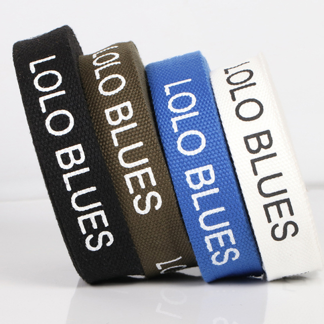 Custom Brand Fashion Logo Elastic Band Spandex Polyester Printed Webbing Strap Lettered Jacquard Elastic Band