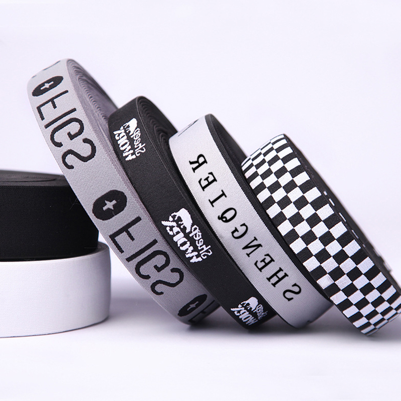 Custom Printed Textile Non-slip Webbing Multicolor Nylon Anti-slip Webbing Elastic Bands for Hair Band Waistband