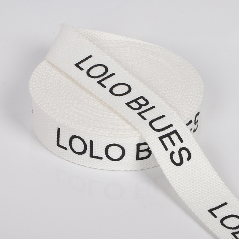 Custom Brand Fashion Logo Elastic Band Spandex Polyester Printed Webbing Strap Lettered Jacquard Elastic Band