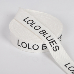 Custom Brand Fashion Logo Elastic Band Spandex Polyester Printed Webbing Strap Lettered Jacquard Elastic Band
