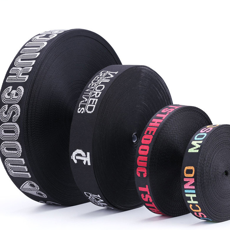 Clothing Accessory Jacquard Elastic Band Reasonable Price Elastic Band Polyester Ribbons Custom Logo Jacquard Webbing Belt