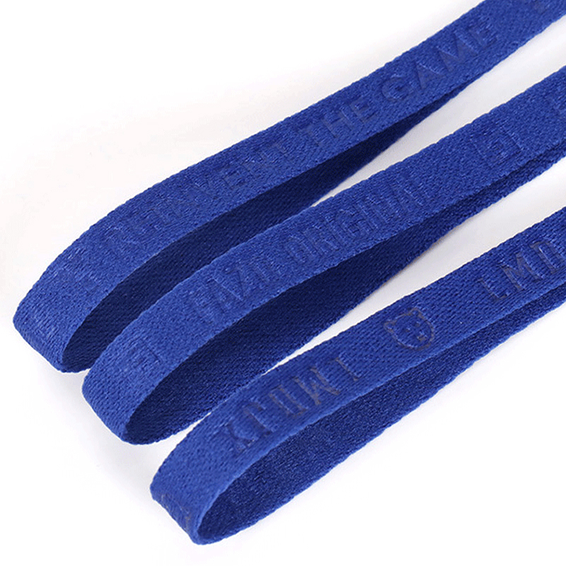 Custom woven herringbone embossed cotton tape printing T-shirt back collar edge strap neckline webbing for garment accessory