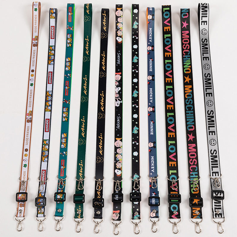 Promotional Lanyards With Logo Custom Mobile Phone Lanyard Crossbody Sport Keychain Superhero Keychain Polyester Lanyards