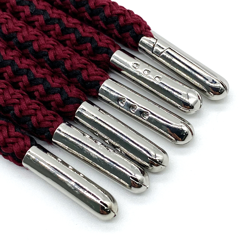 High quality pants rope hoodie custom round drawstring custom hoodie string aglet metal tips polyester cotton drawcord