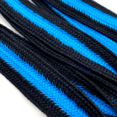 Wholesale Two-Tone Polyester Flat Drawstrings Metal Tips Hoodies Custom Accessories Recyclable Braided 10mm Bags Garments