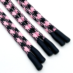 Custom Polyester Round Hoodie drawstring string silicone dipped design drawcord For shorts garments cords recyclable