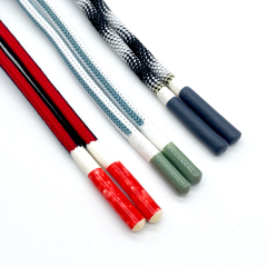 Custom round Drawstring Silicone drawcord decorative woven drawcord for bags garment home textile shoes