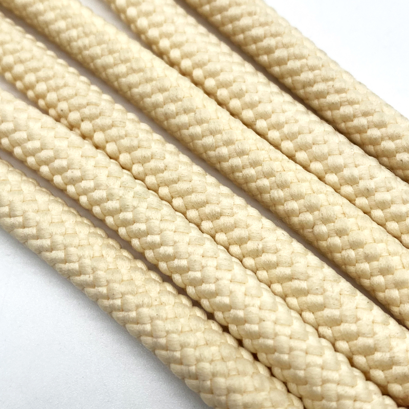 High quality Linen Skein thicker string custom cotton rope Metal tips Circular shoelaces drawstring Hoodie for shorts