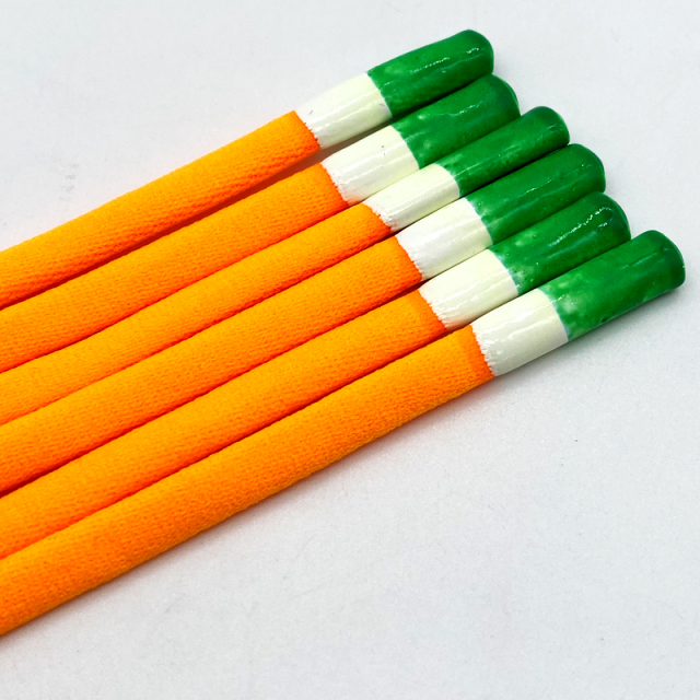 Wholesale two-tone drawstring hoodie drawcord with silicone tips for garments polyester cotton cord for sweatpants