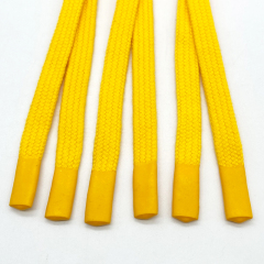 Hoodie string drawstring cord Flat hoodies draw string polyester & cotton rope laces drawcord dipping plastic tips