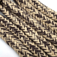 Custom two-color drawstring braided cotton rope clothing accessories Custom logo Metal hoodie rope High quality