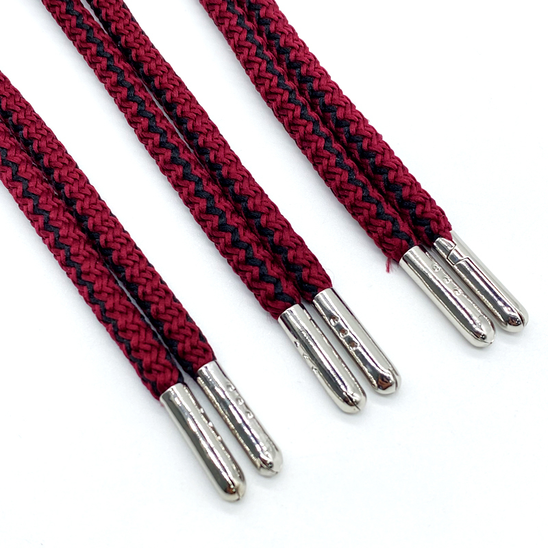 High quality pants rope hoodie custom round drawstring custom hoodie string aglet metal tips polyester cotton drawcord