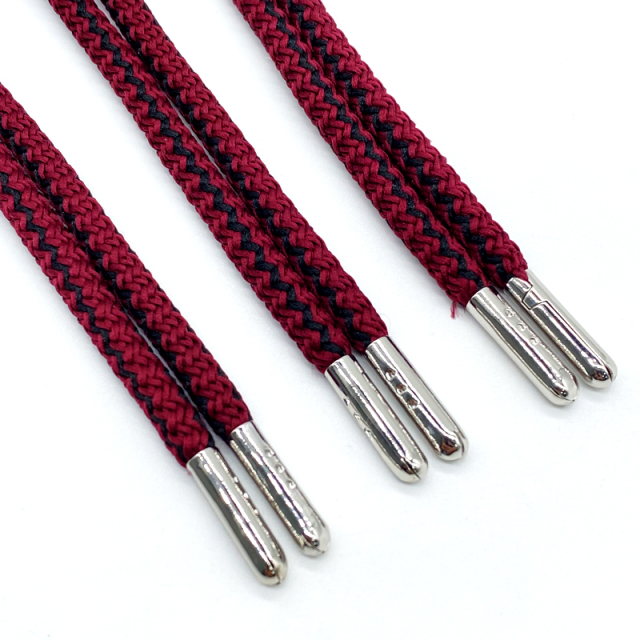 High quality pants rope hoodie custom round drawstring custom hoodie string aglet metal tips polyester cotton drawcord